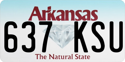 AR license plate 637KSU