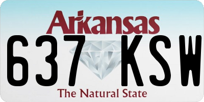 AR license plate 637KSW