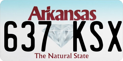 AR license plate 637KSX