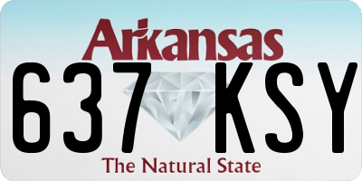 AR license plate 637KSY