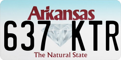 AR license plate 637KTR