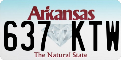 AR license plate 637KTW