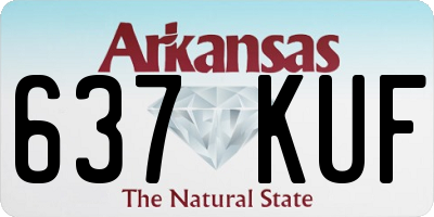 AR license plate 637KUF