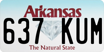 AR license plate 637KUM