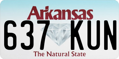 AR license plate 637KUN
