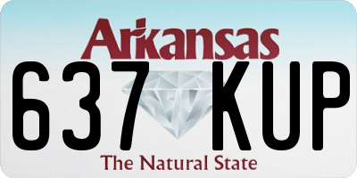 AR license plate 637KUP