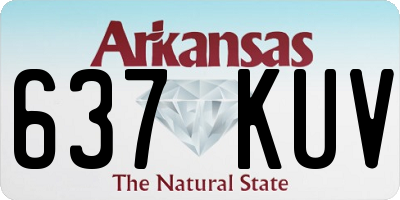 AR license plate 637KUV