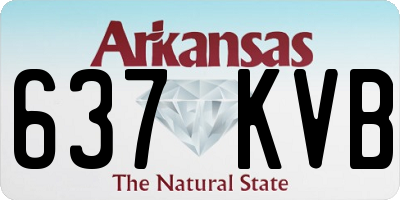 AR license plate 637KVB