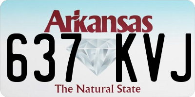 AR license plate 637KVJ