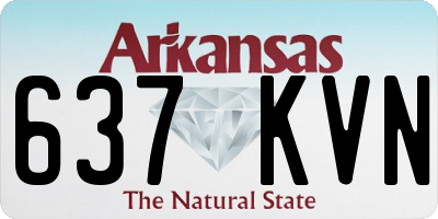 AR license plate 637KVN