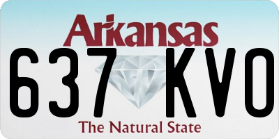 AR license plate 637KVO