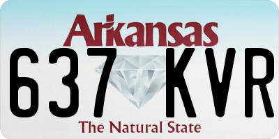 AR license plate 637KVR
