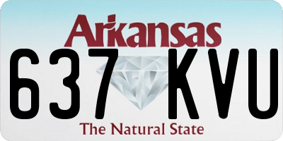 AR license plate 637KVU