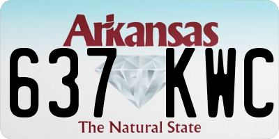 AR license plate 637KWC
