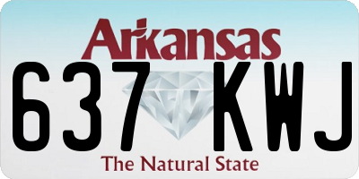 AR license plate 637KWJ
