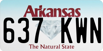 AR license plate 637KWN