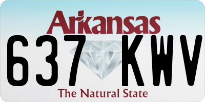 AR license plate 637KWV