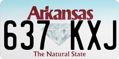 AR license plate 637KXJ