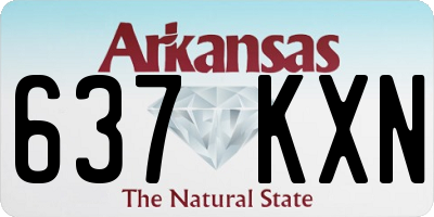 AR license plate 637KXN