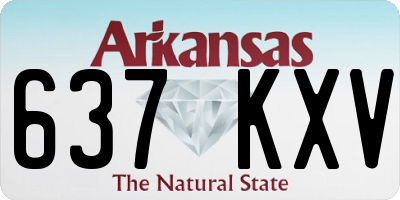 AR license plate 637KXV