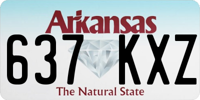 AR license plate 637KXZ