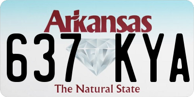 AR license plate 637KYA