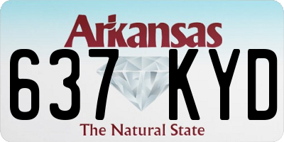 AR license plate 637KYD