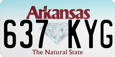 AR license plate 637KYG