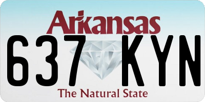 AR license plate 637KYN