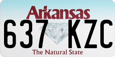 AR license plate 637KZC
