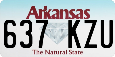 AR license plate 637KZU
