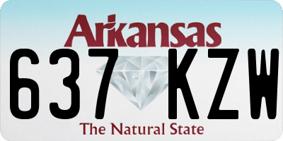 AR license plate 637KZW