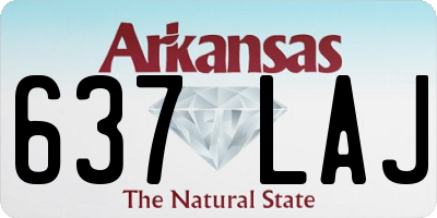 AR license plate 637LAJ