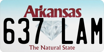 AR license plate 637LAM