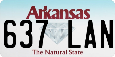 AR license plate 637LAN