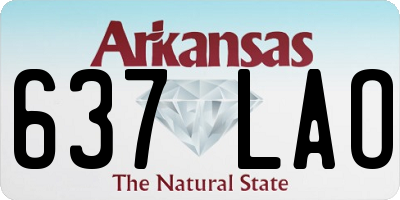 AR license plate 637LAO