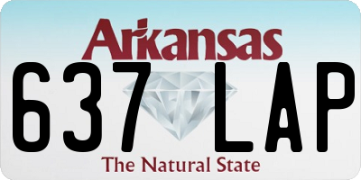 AR license plate 637LAP