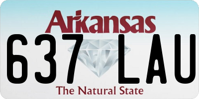 AR license plate 637LAU