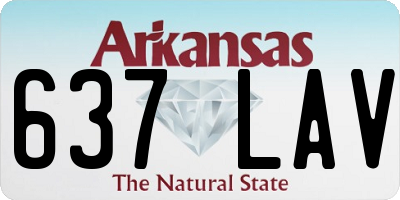 AR license plate 637LAV