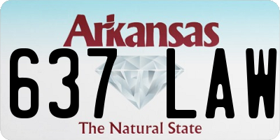 AR license plate 637LAW