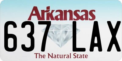 AR license plate 637LAX