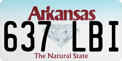 AR license plate 637LBI