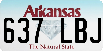 AR license plate 637LBJ