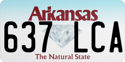 AR license plate 637LCA