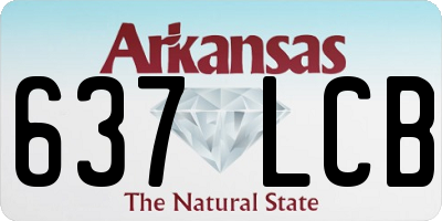 AR license plate 637LCB