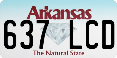 AR license plate 637LCD