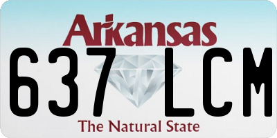 AR license plate 637LCM