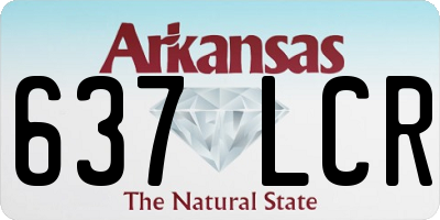 AR license plate 637LCR