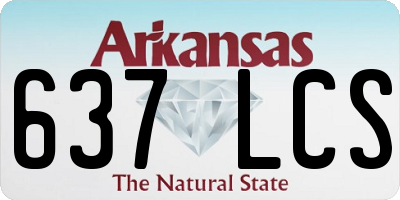 AR license plate 637LCS
