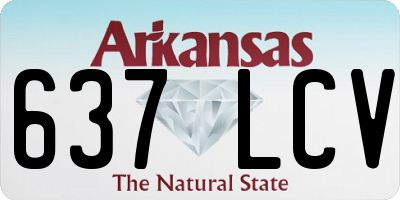 AR license plate 637LCV
